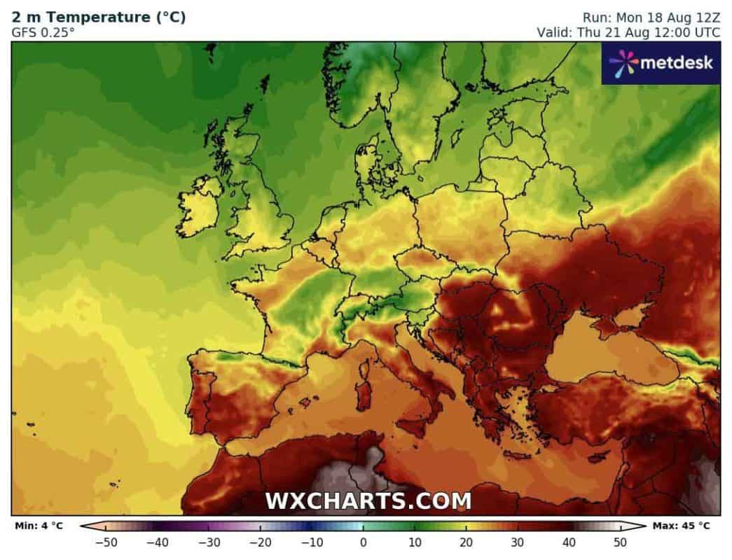 Upał na południu Europy