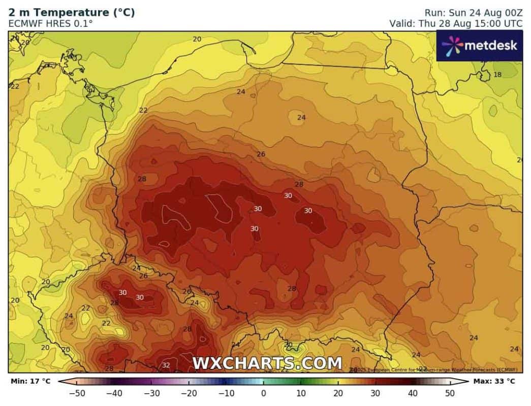 Upał pojawi się w Polsce w czwartek