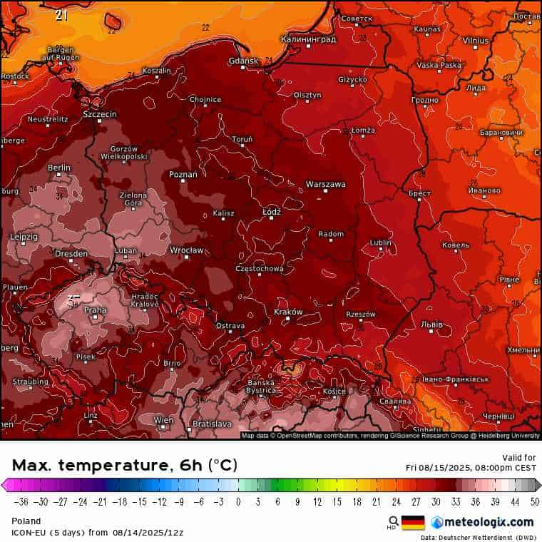 jeszcze większy upał w Polsce
