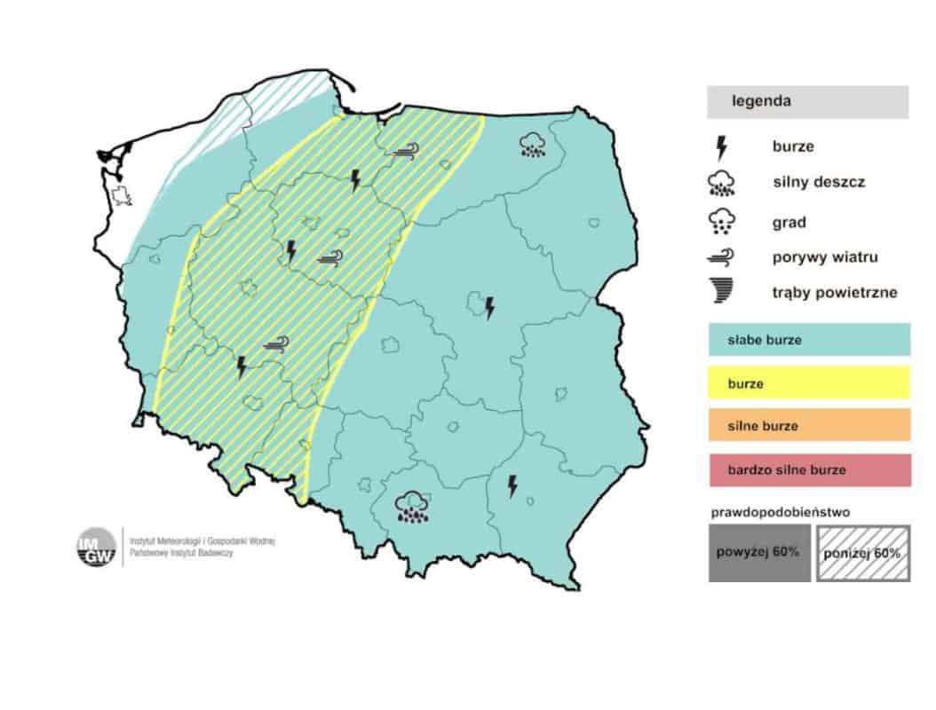groźna pogoda i burze w kraju