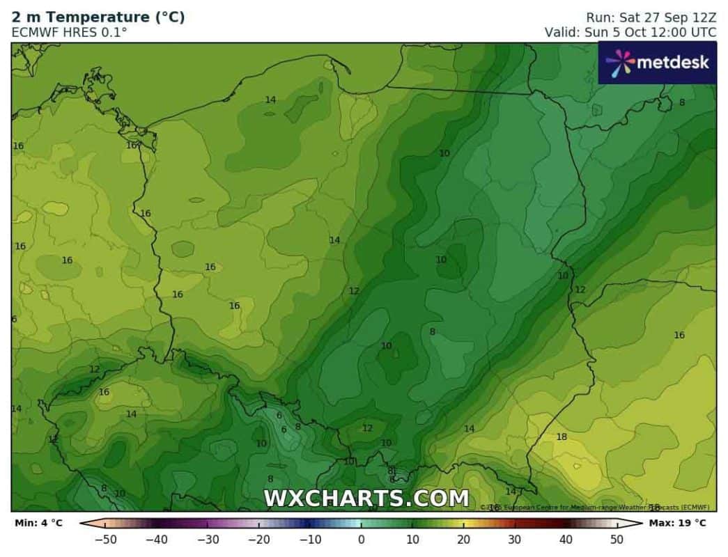 Wyższe temperatury w przyszły weekend w Polsce