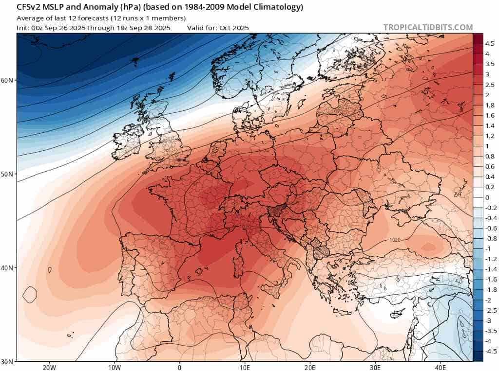 pogoda na październik 2025 r. 