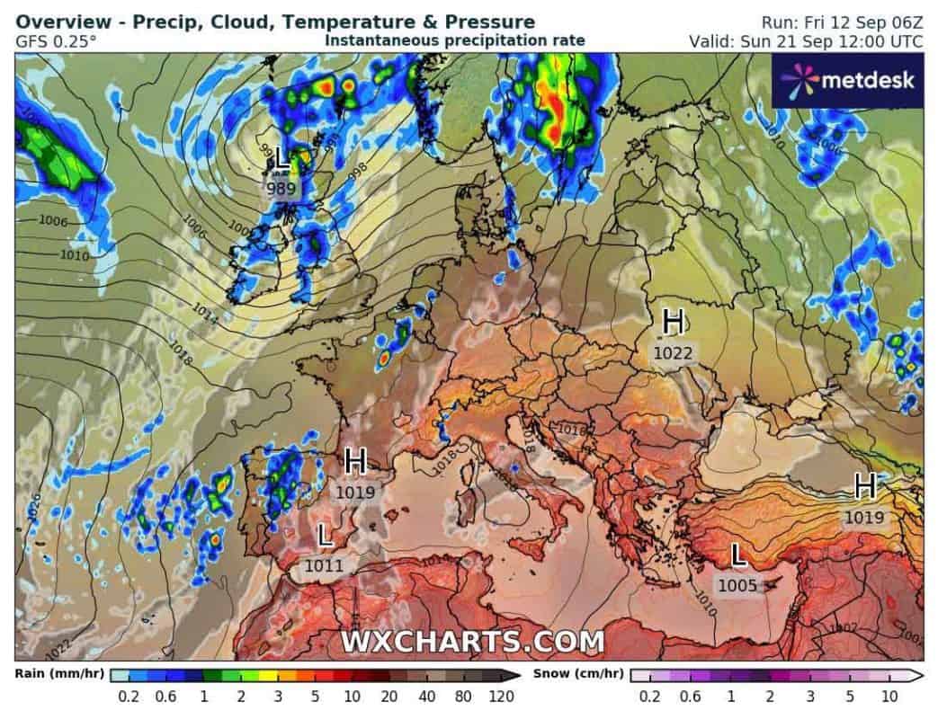 Upał w regionie. Sytuacja synoptyczna