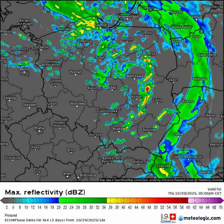 dynamiczna pogoda i burze w kraju