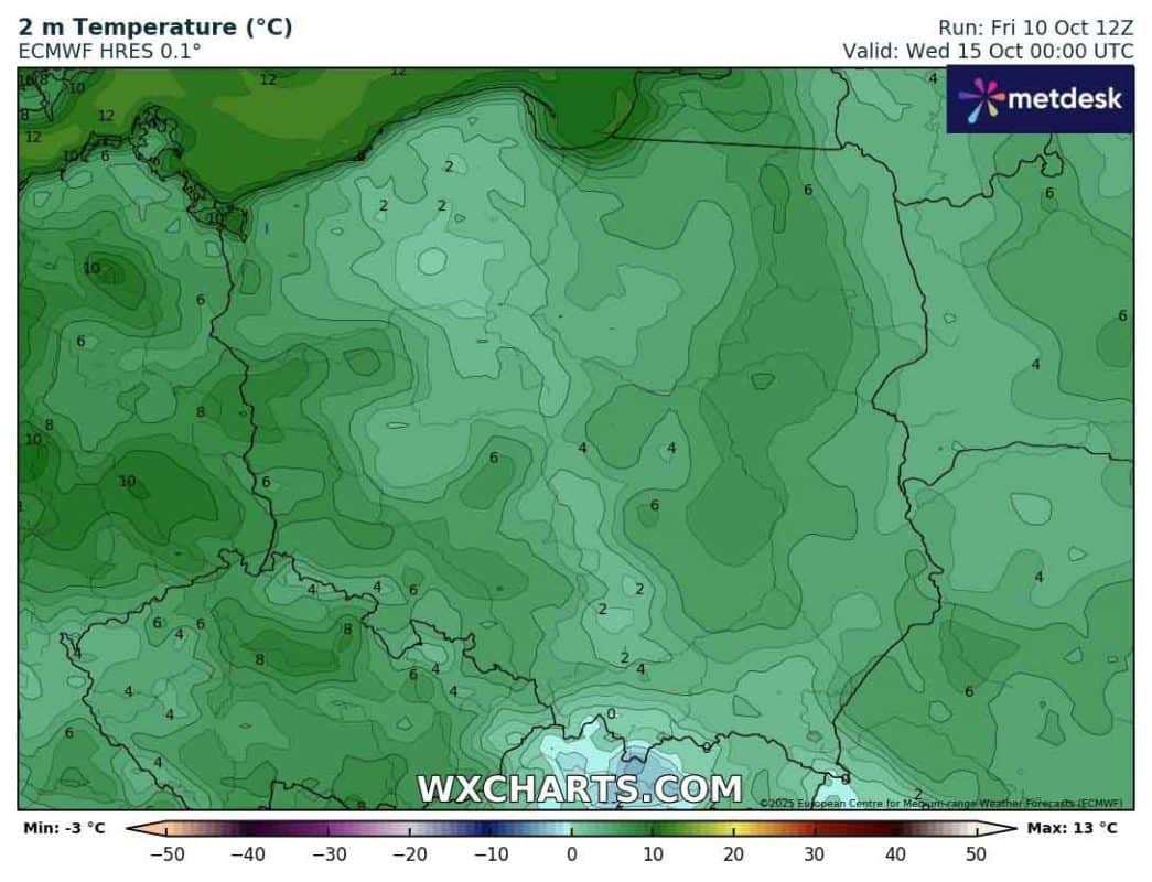Ochłodzenie w Polsce od początku nowego tygodnai