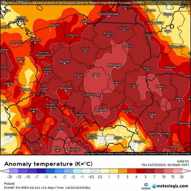 zmiana warunków pogodowych w Polsce