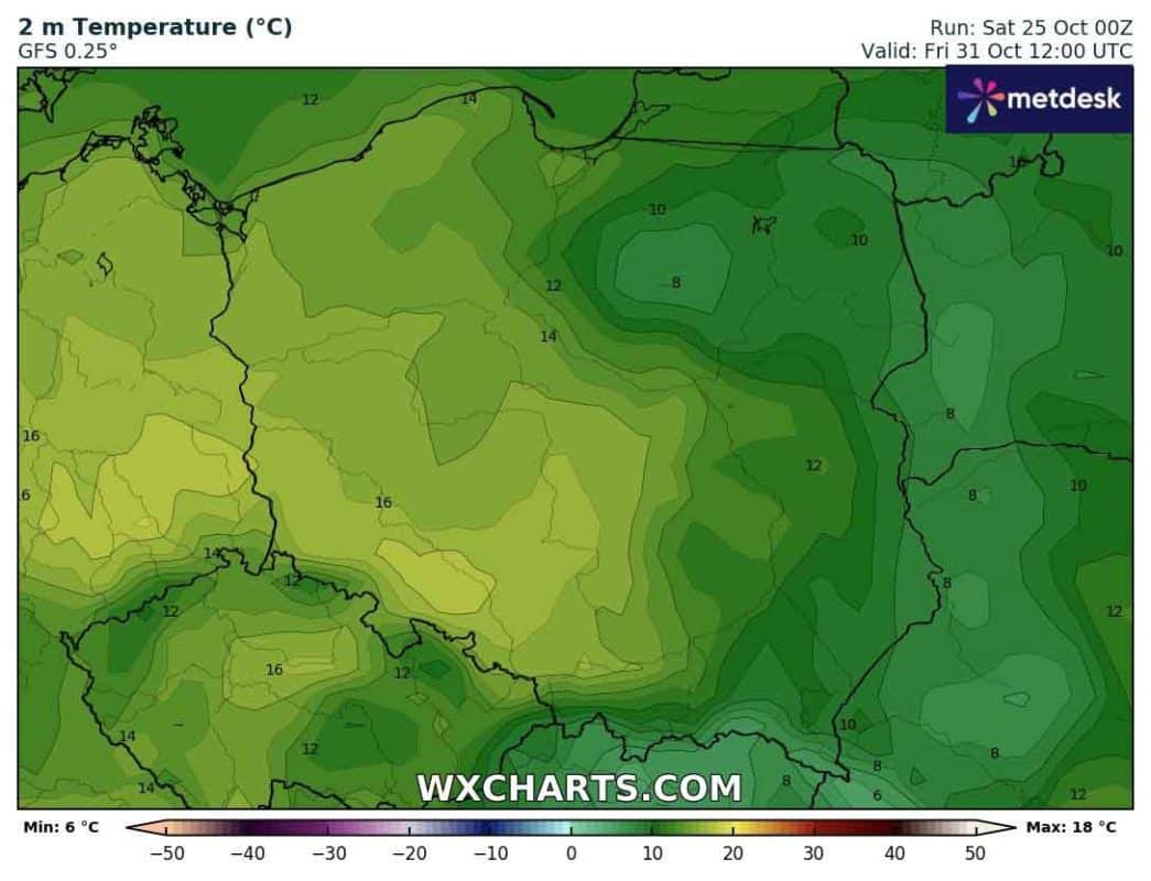 Temperatury w Polsce wzrosną
