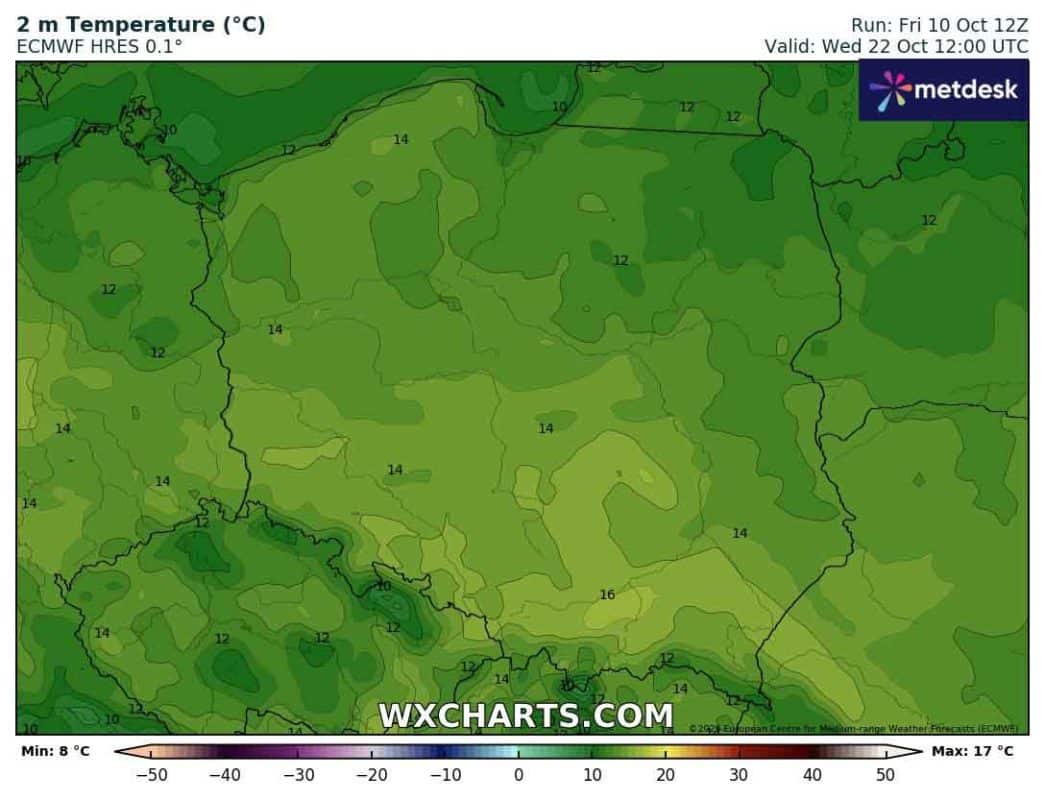 Wyższe temperatury powietrza w ostatniej dekadzie miesiąca