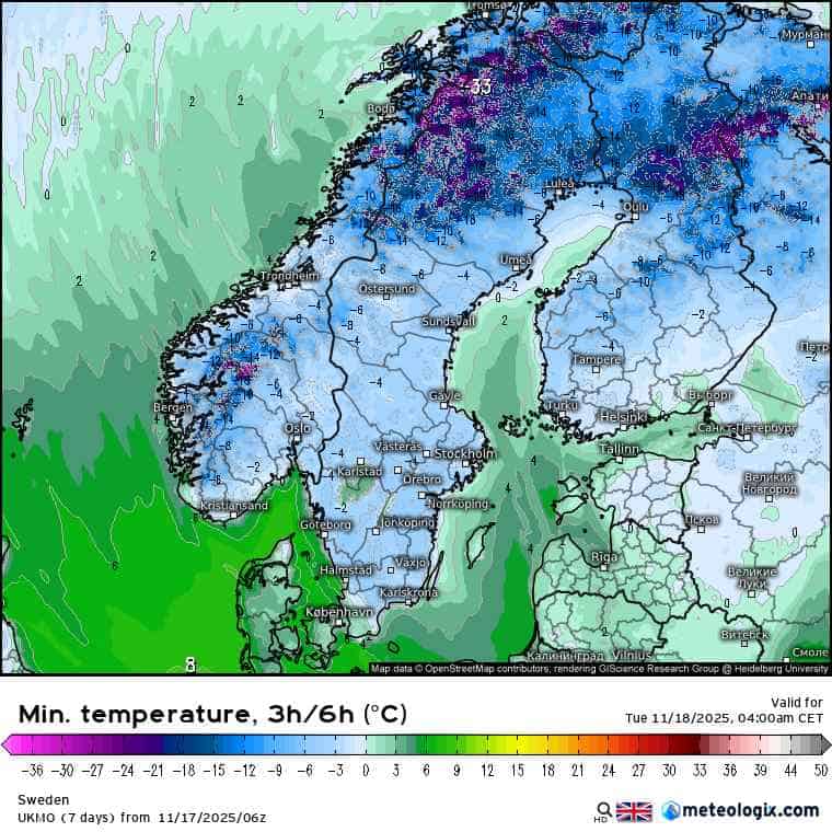 siarczysty mróz w prognozach