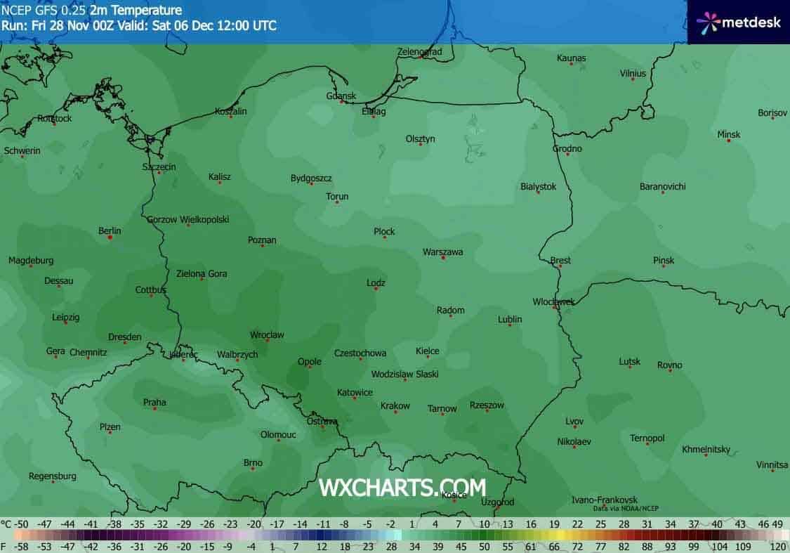 Ocieplenie w Polsce w pierwszych dniach grudnia