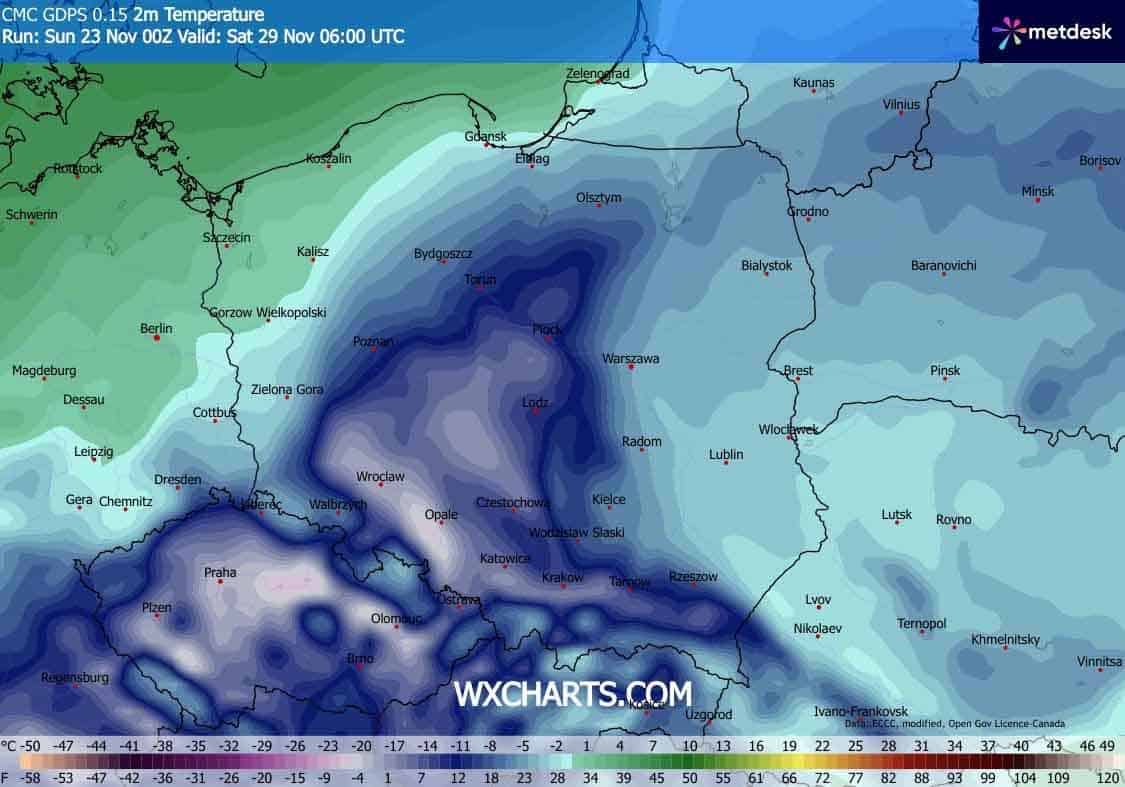 Pogoda na 5 dni przyniesie silny mróz w Polsce