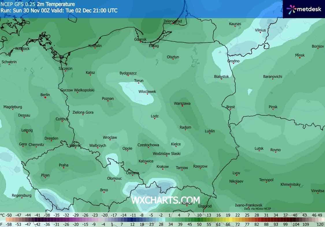 Pogoda na 5 dni plus weekend nie przyniesie rewolucji w temperaturach powietrza