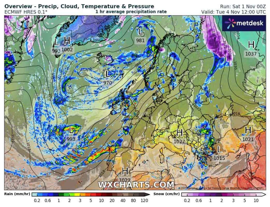 Intensywna śnieżyca we wtorek 4 listopada