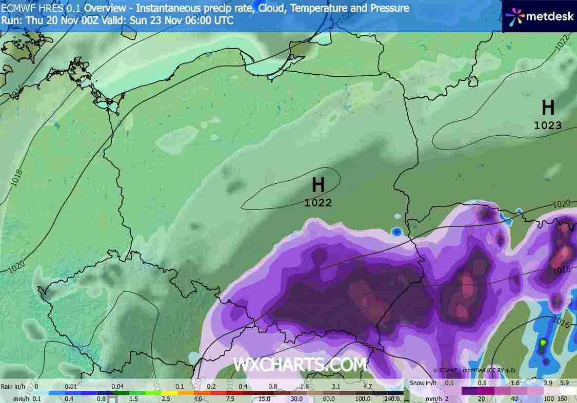 silne śnieżyce w regionie