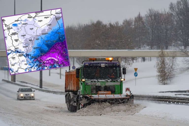 silne śnieżyce w prognozach pogody na weekend