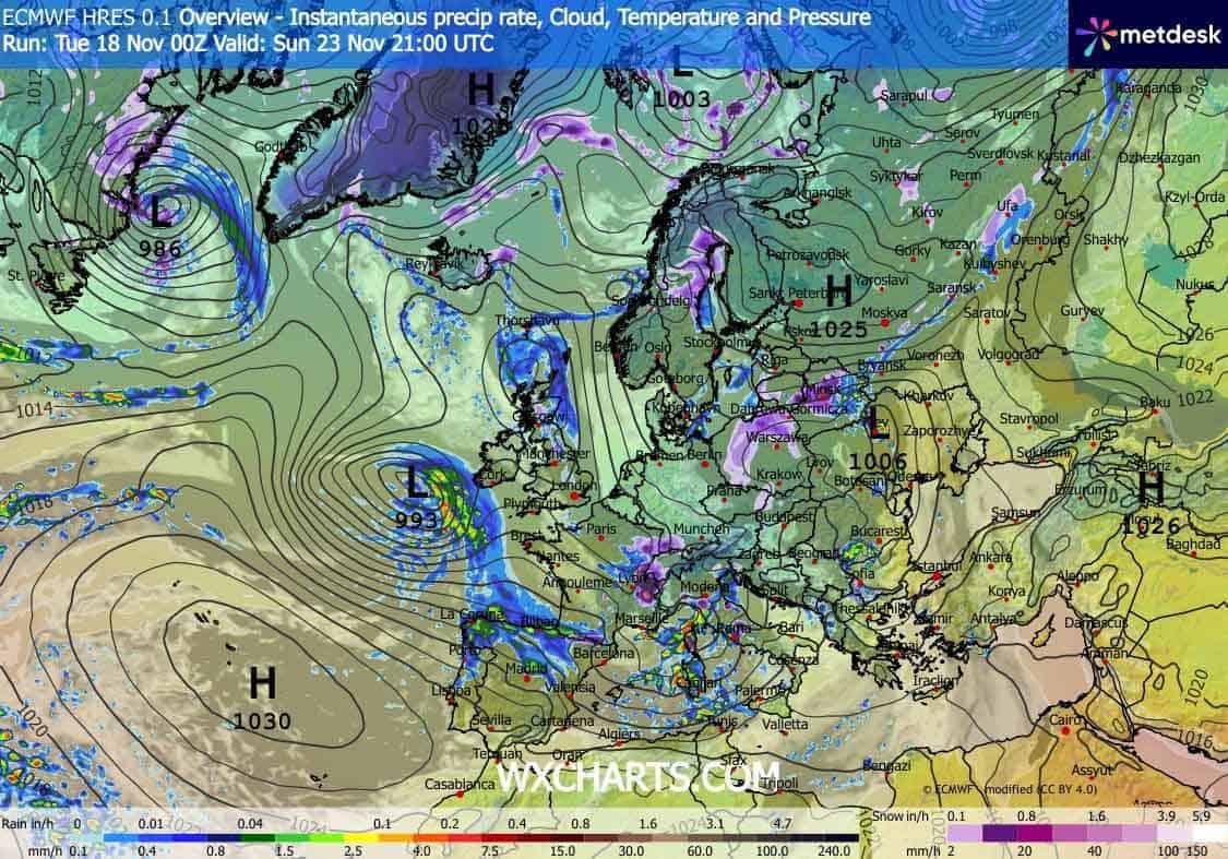 Przyszły weekend to niż i silna wichura na zachodzie Europy