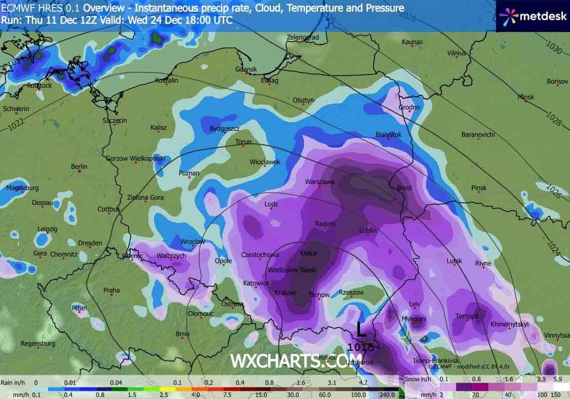 Możliwy atak zimy w Polsce w Święta Bożego Narodzenia