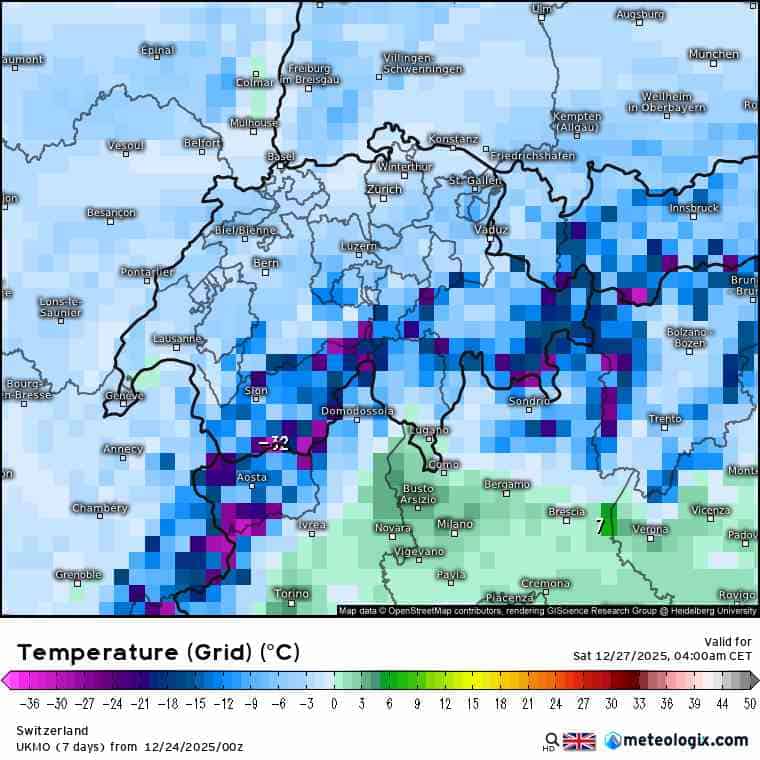prognozowany duży mróz w prognozach pogody