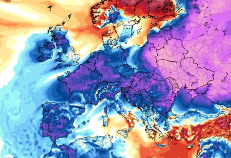 mróz w Europie i silne spadki