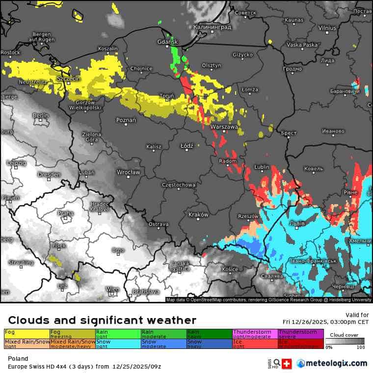 opady marznące w Polsce wystąpią i poprzedzą silne ocieplenie