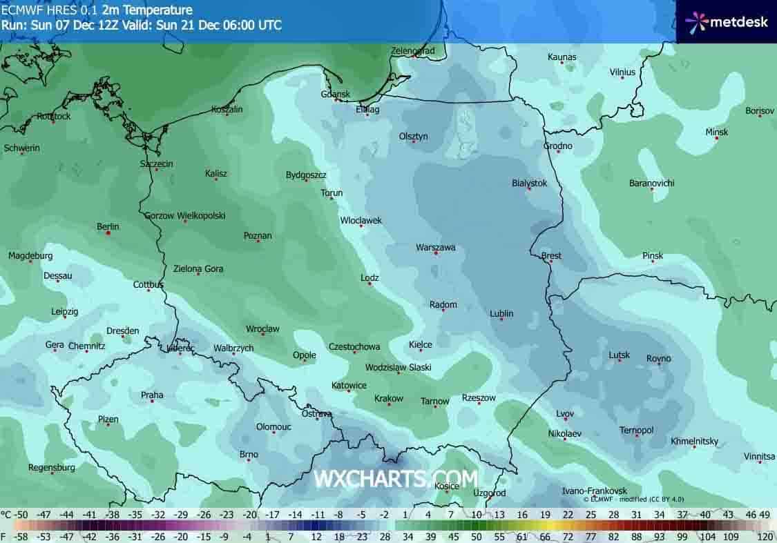 20 grudnia mróz wróci do Polski