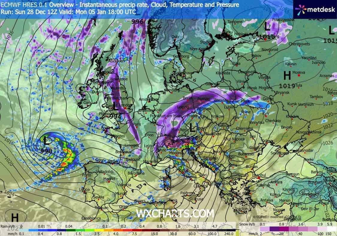 Niż genueński. Silna śnieżyca w całym regionie