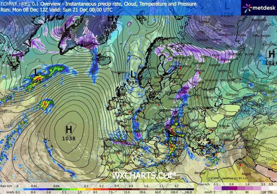 Atak zimy w Europie na koniec grudnia