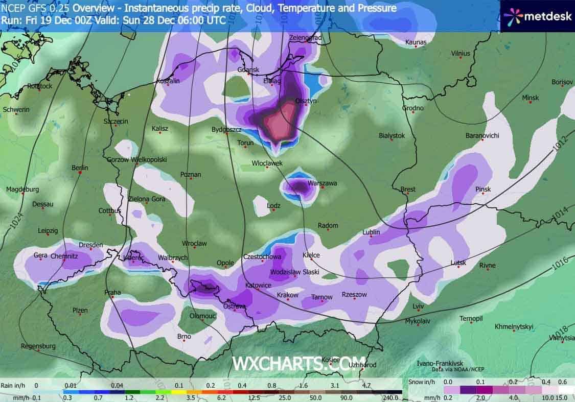 Atak zimy i śniegu na koniec roku w Polsce