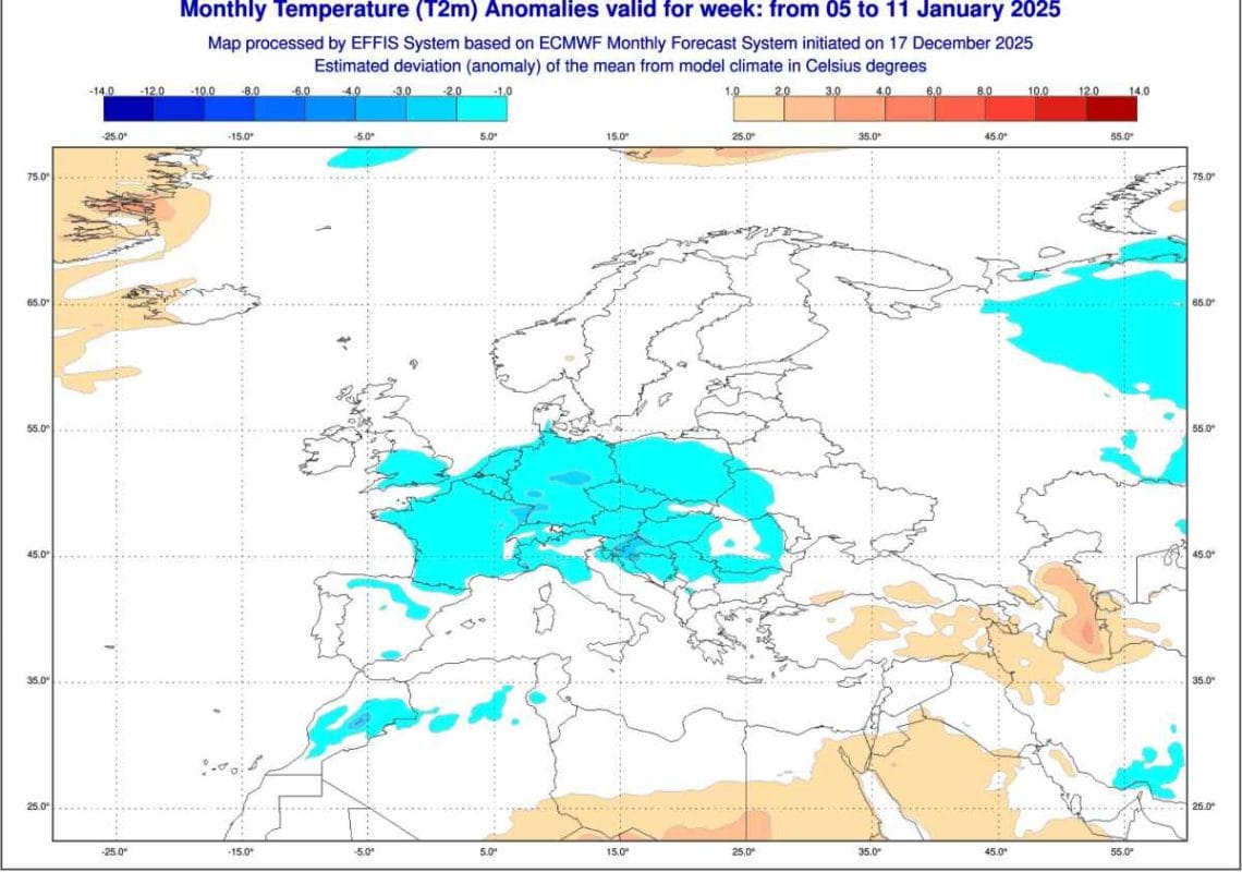 pogoda długoterminowa wskazuje zimny okres synoptyczny