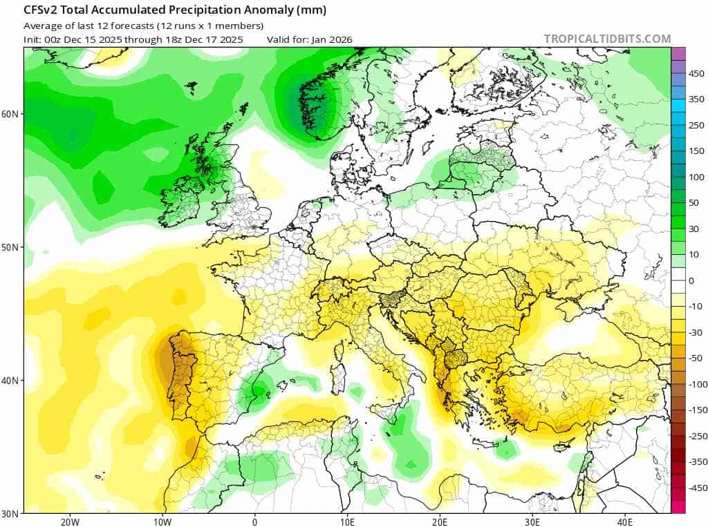 pogoda długoterminowa z ECMWF i trend pogodowy dla Polski i Europy