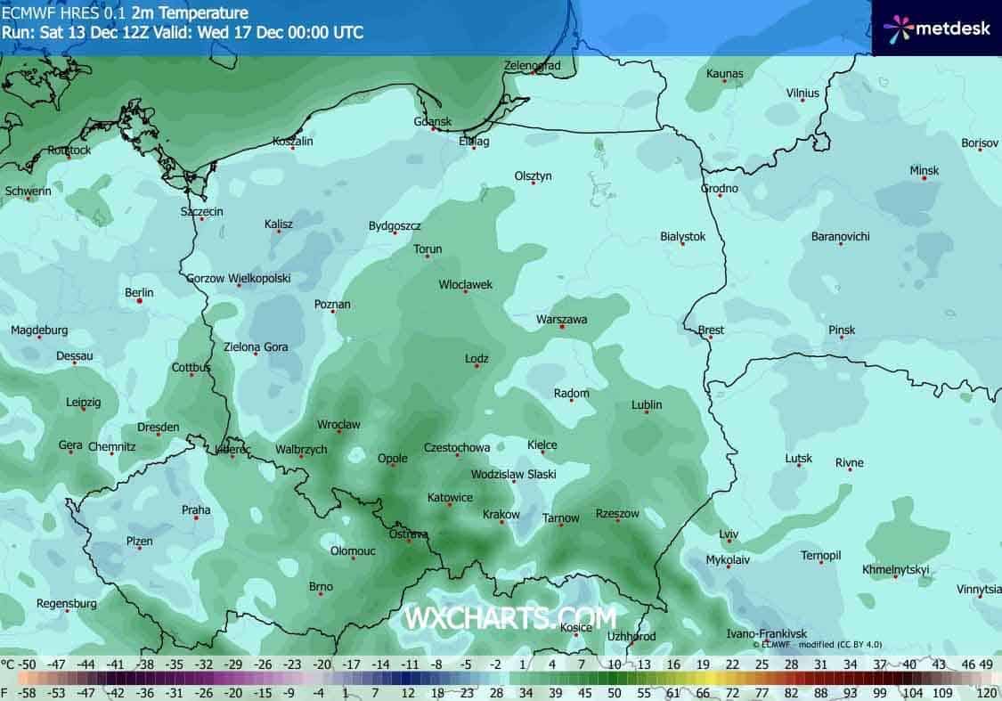 Pogoda na 5 dni przyniesie ujemne temperatur nocami