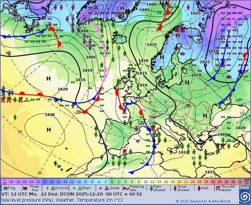Pogoda na 5 dni. Sytuacja synoptyczna