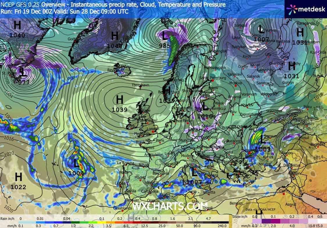 Śnieg pojawi się na koniec grudnia w Europie Centralnej