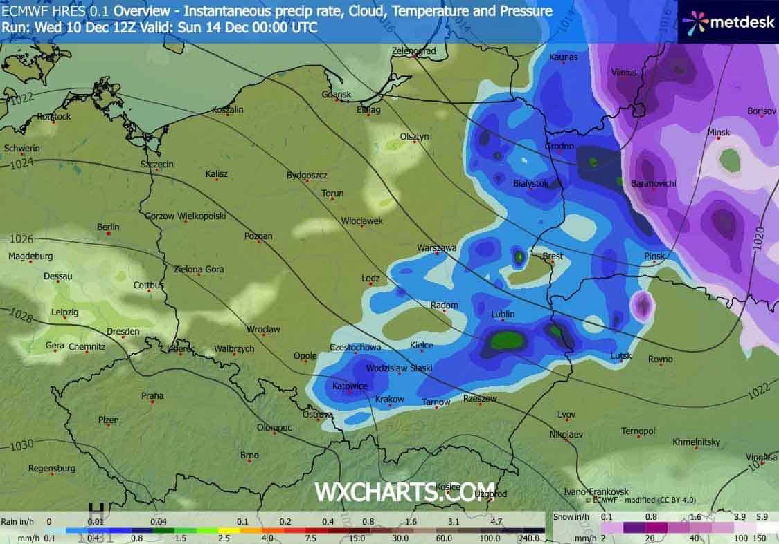 Załamanie pogody nad częścią Polski. Strefa opadów