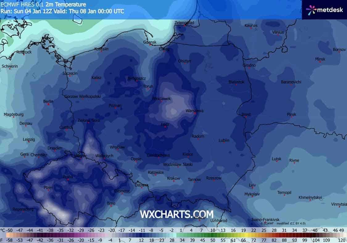 Mróz w Polsce w dzień i w nocy do końca tygodnia