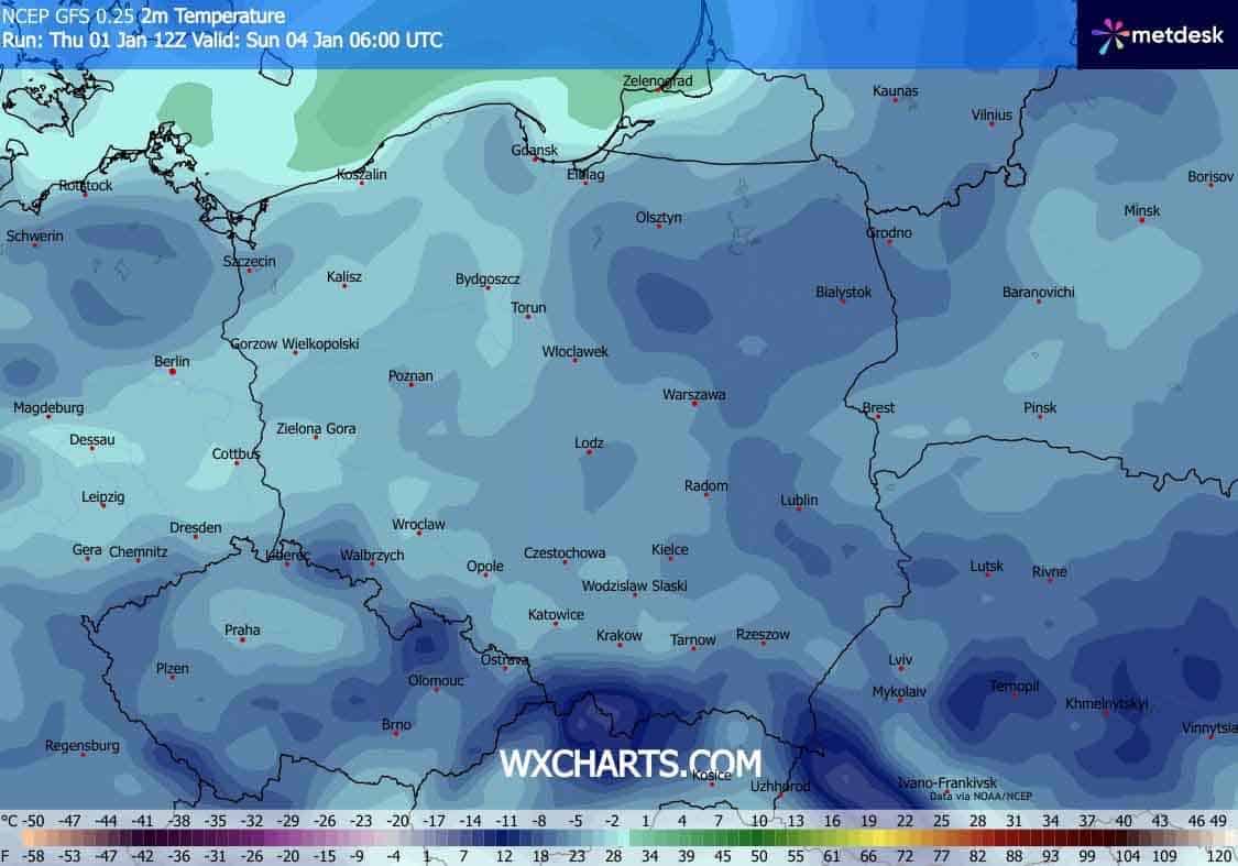 Druga część weekendu przyniesie dalsze spadki temperatury