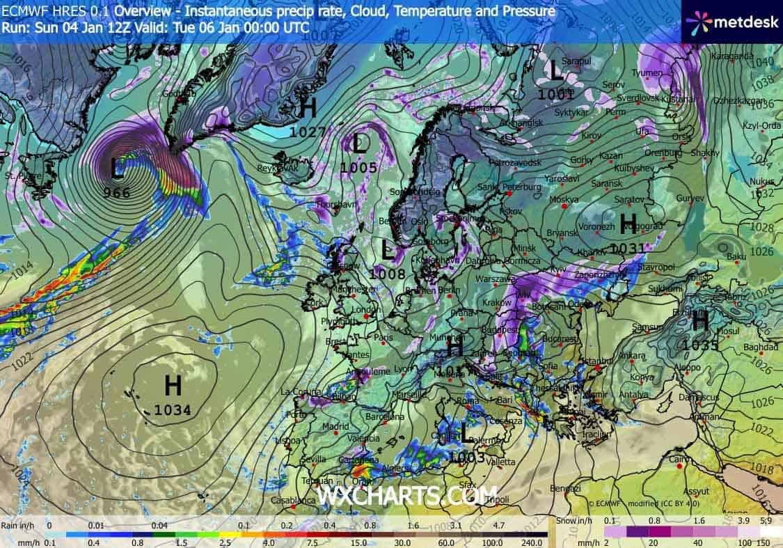 Sytucja synoptyczna, która przynosi obecnie mróz w regionie