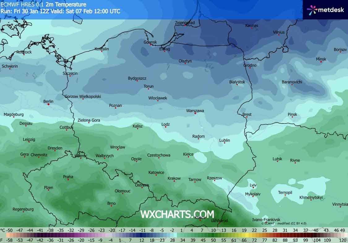 Ocieplenie w Polsce w drugiej połowie tygodnia