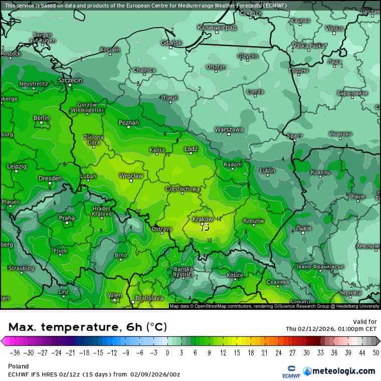 Silne cieplenie w kraju