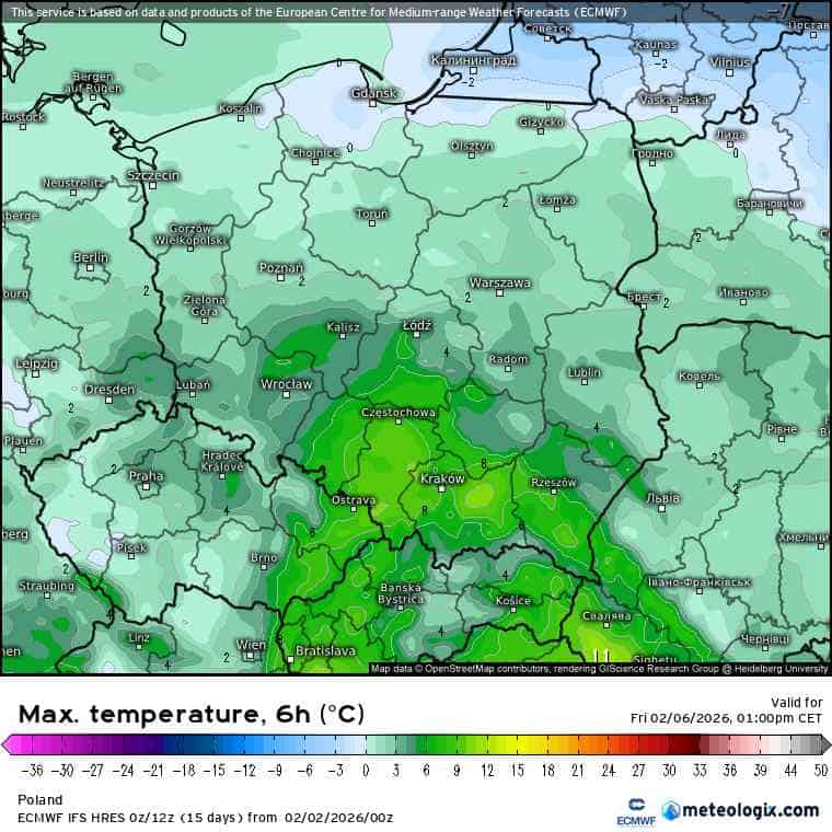 silne ocieplenie w kraju i fala ciepła