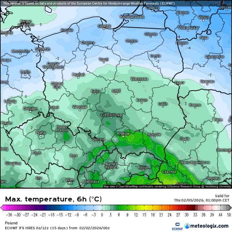 duże ocieplenie i silne ocieplenie. Fala ciepła i ocieplenie w kraju