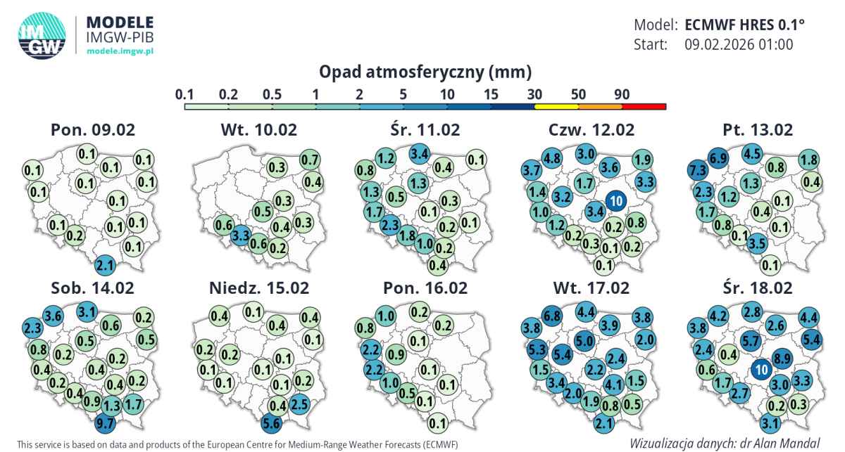 silne cieplenie w kraju i mróz ustąpi większy