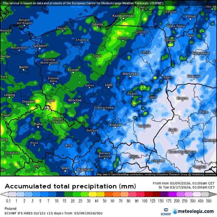 sporo opadów i burze w kraju. Nowe predykcje ECMWF