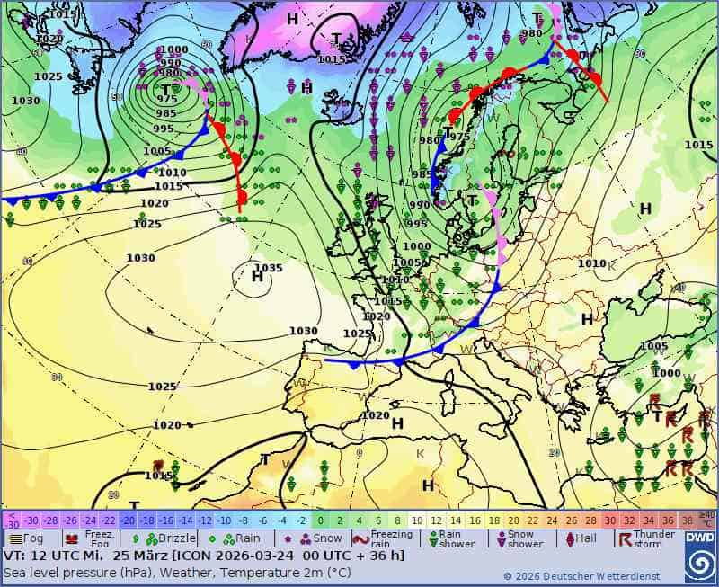 załamanie pogody w prognozach DWD. Nowe predykcje modelu