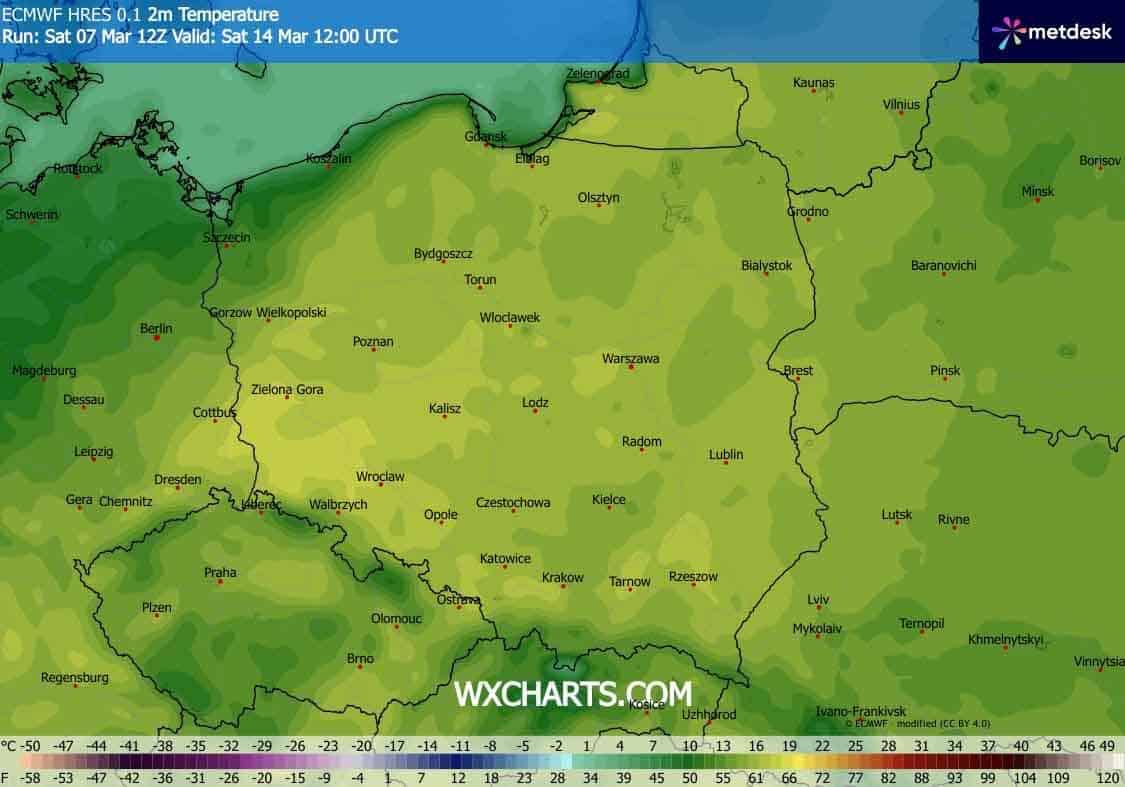 Pogoda na 5 dni plus weekend. Wiosenne temperatury w Polsce