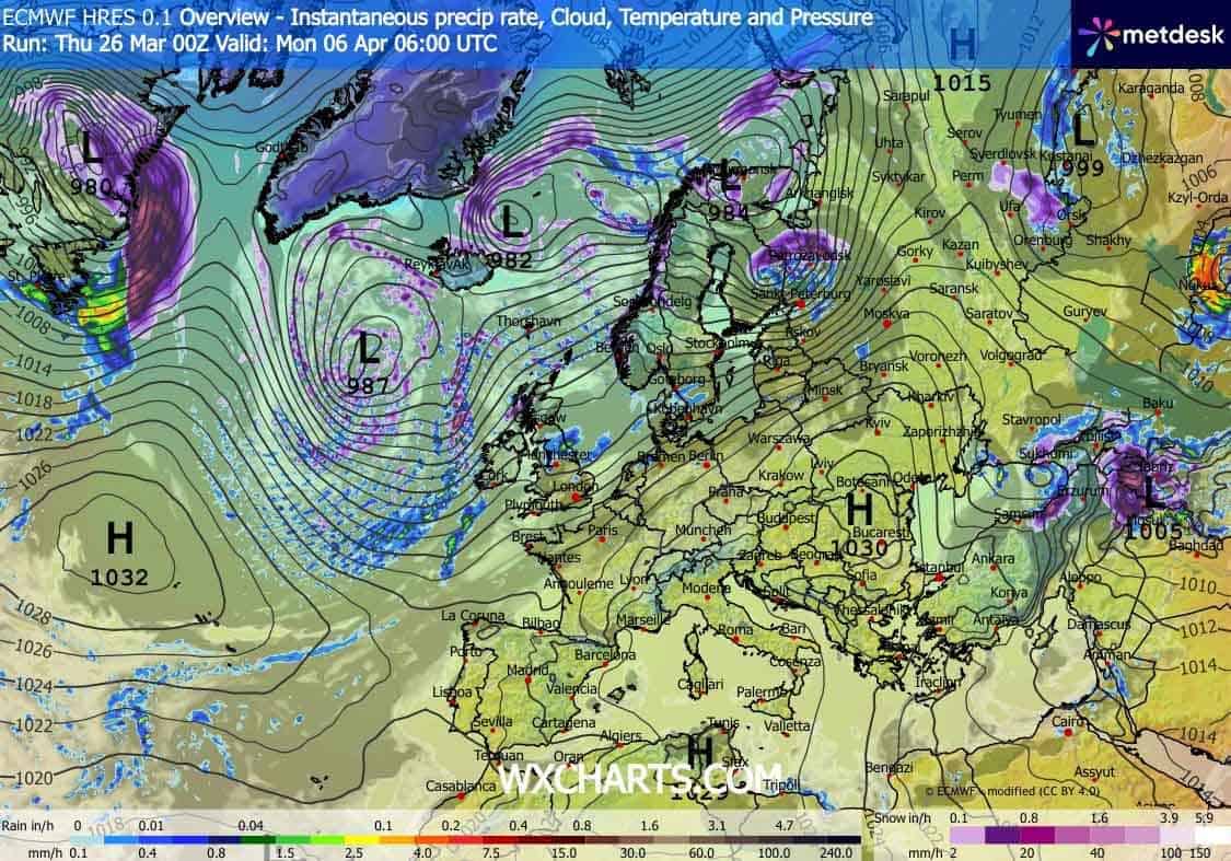Silne ocieplenie w Polsce w Wielkanoc. Sprzyjająca wzrostowi temperatury sytucja synoptyczna