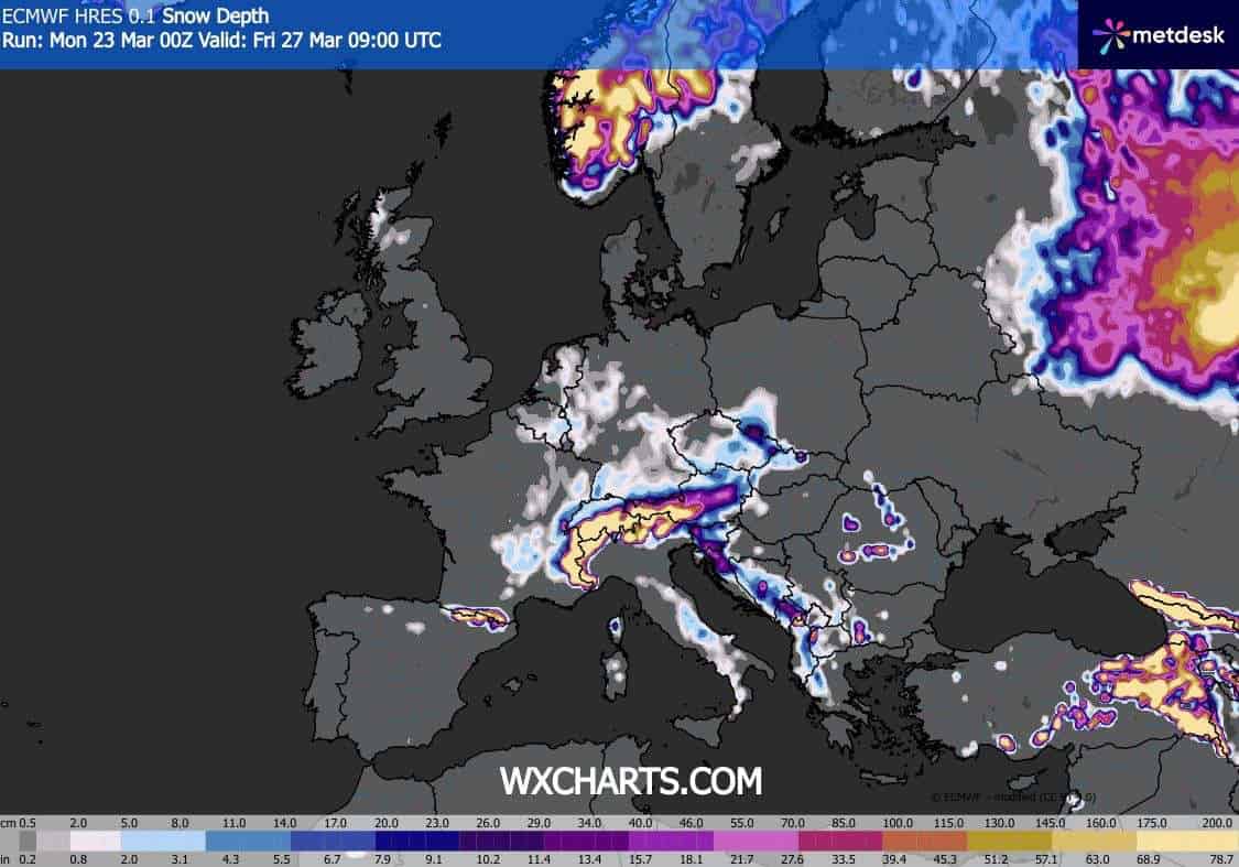 silne śnieżyce i nowa prognoza pogody