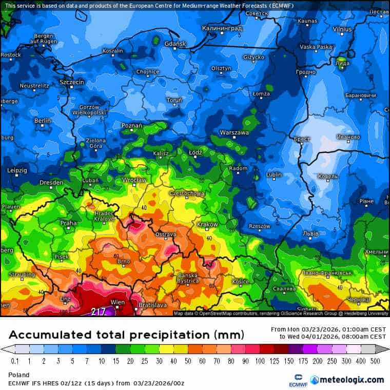 silne załamanie pogody w regionie