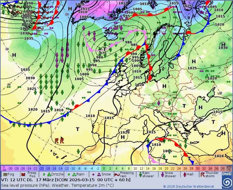 Wichura na zachodzie. Sytuacja synoptyczna