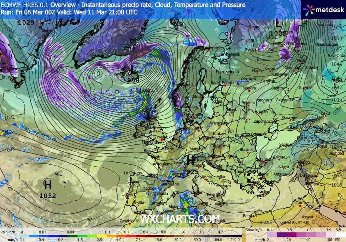 Załamanie pogody po 10 marca w Europie